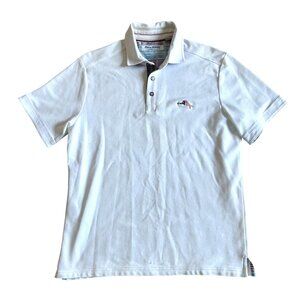 Tommy Bahama Men's Sz Small IslandZone Polo Shirt White American Flag Marlin